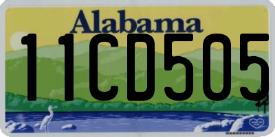 AL license plate 11CD505