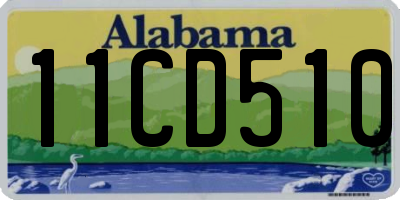 AL license plate 11CD510