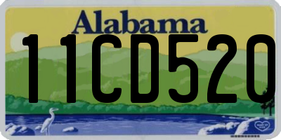 AL license plate 11CD520