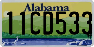 AL license plate 11CD533