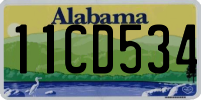 AL license plate 11CD534