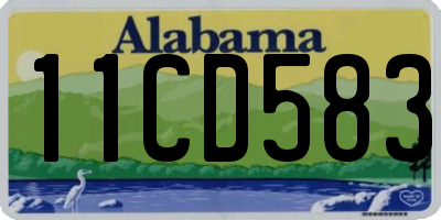 AL license plate 11CD583