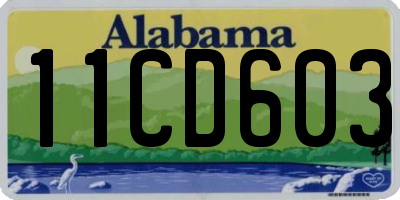 AL license plate 11CD603