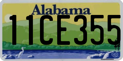 AL license plate 11CE355