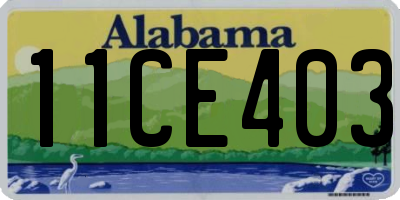 AL license plate 11CE403