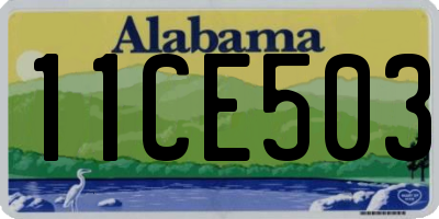 AL license plate 11CE503