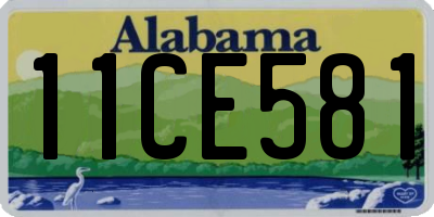 AL license plate 11CE581