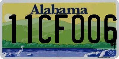 AL license plate 11CF006