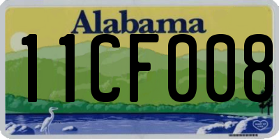 AL license plate 11CF008