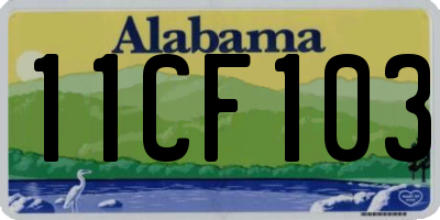 AL license plate 11CF103