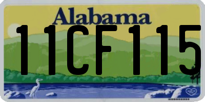 AL license plate 11CF115