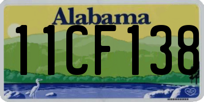 AL license plate 11CF138