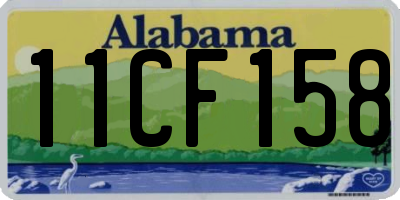 AL license plate 11CF158