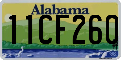 AL license plate 11CF260