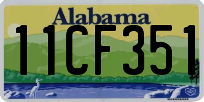 AL license plate 11CF351