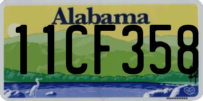 AL license plate 11CF358