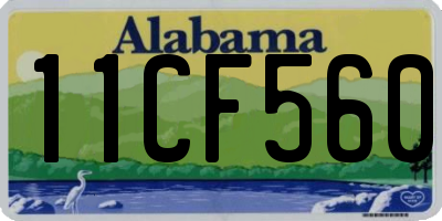 AL license plate 11CF560