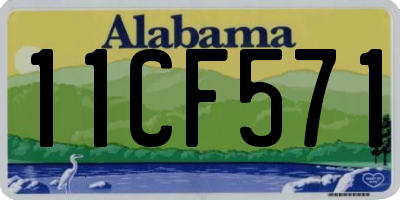 AL license plate 11CF571
