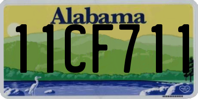 AL license plate 11CF711