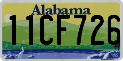 AL license plate 11CF726