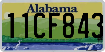 AL license plate 11CF843