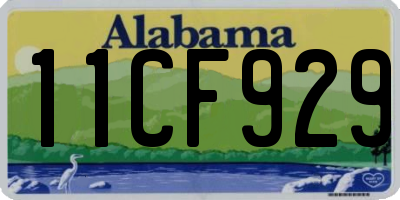 AL license plate 11CF929