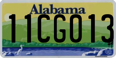 AL license plate 11CG013
