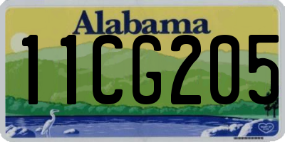 AL license plate 11CG205
