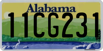 AL license plate 11CG231