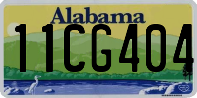AL license plate 11CG404