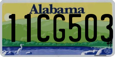 AL license plate 11CG503