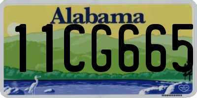 AL license plate 11CG665