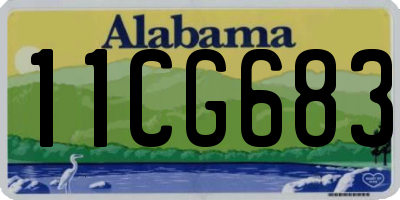 AL license plate 11CG683