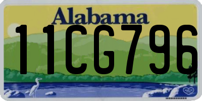 AL license plate 11CG796