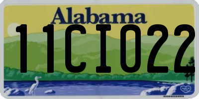 AL license plate 11CI022