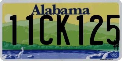 AL license plate 11CK125