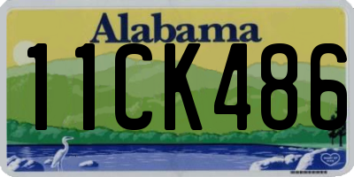 AL license plate 11CK486
