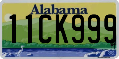 AL license plate 11CK999