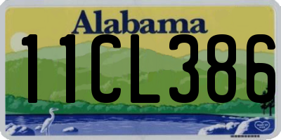 AL license plate 11CL386