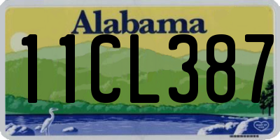 AL license plate 11CL387