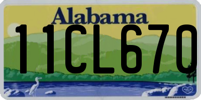 AL license plate 11CL670