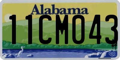 AL license plate 11CM043