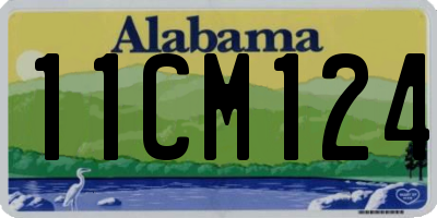 AL license plate 11CM124