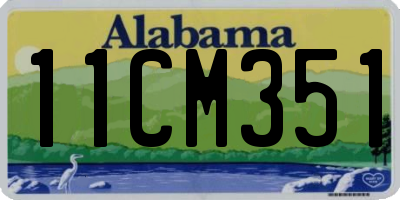 AL license plate 11CM351