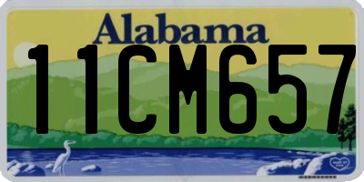 AL license plate 11CM657