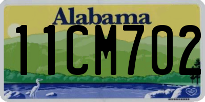 AL license plate 11CM702