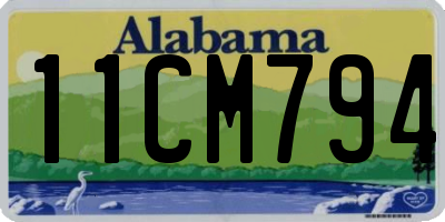 AL license plate 11CM794