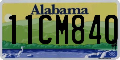 AL license plate 11CM840