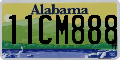 AL license plate 11CM888