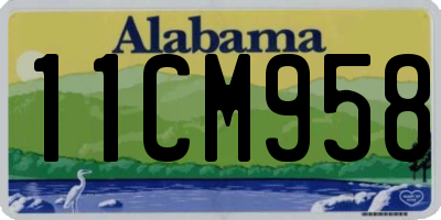 AL license plate 11CM958